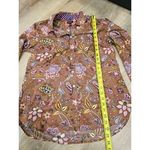 Talbots Women's Floral Print‎ Button-Down Shirt - Size M - 100% Cotton -...